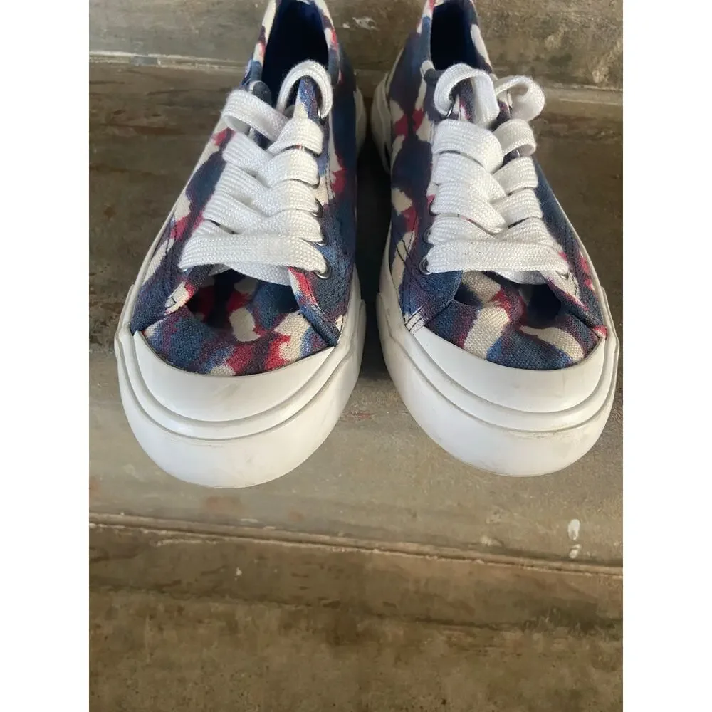 Rocket Dog red/white/blue tie dye canvas sneakers - Picture 4 of 8